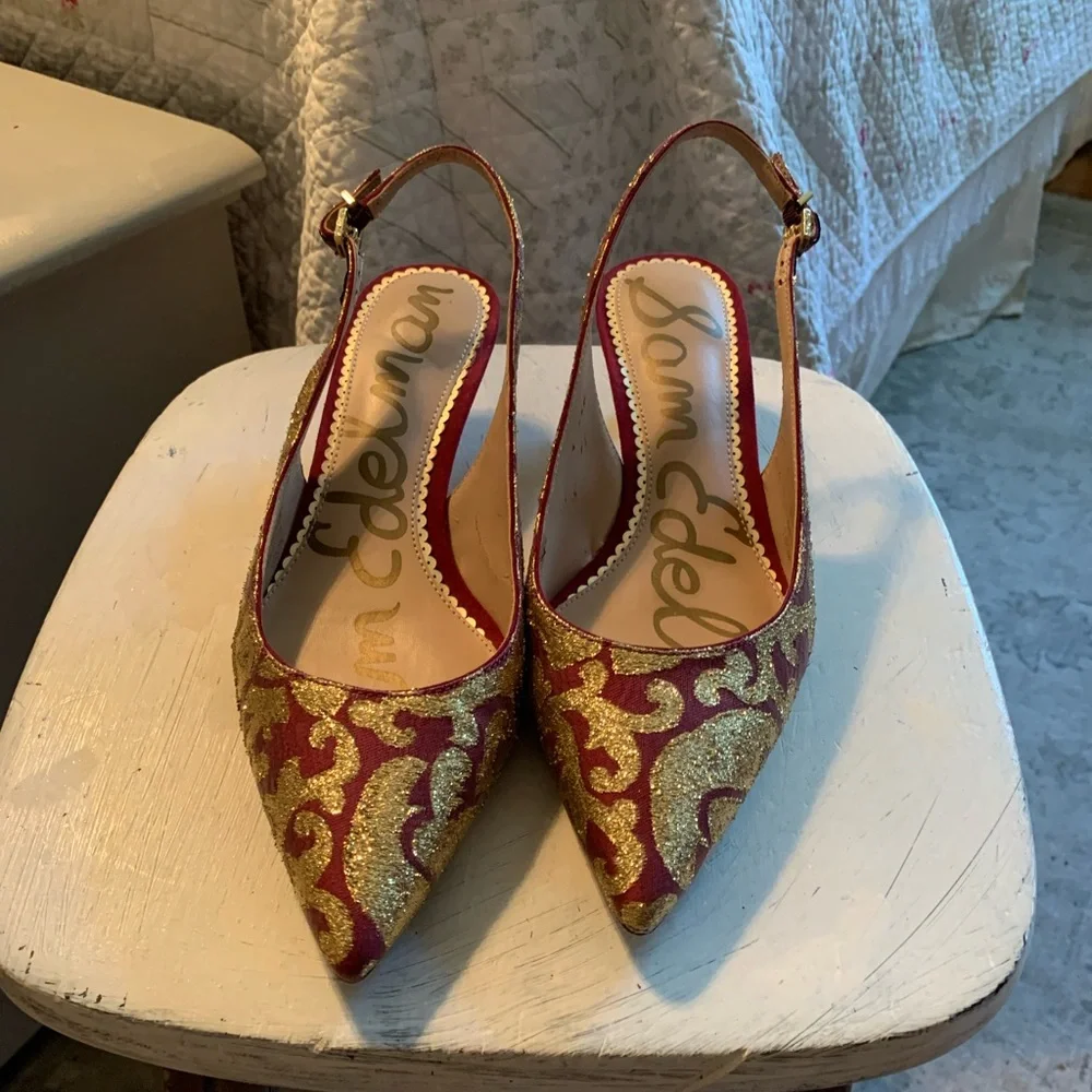 Sam Edelman LudLow Tapestry Jacquard Kitten Heels